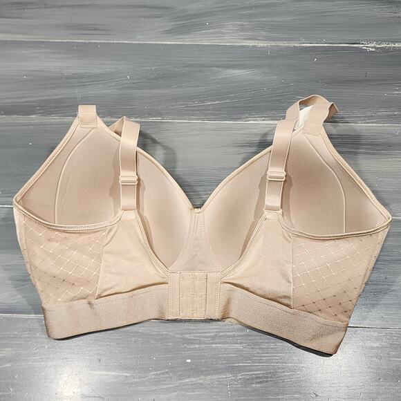 Bali Bra 38DD One Smooth U Bounce Control Wirefree Bra DF3458 Beige - Picture 2 of 9